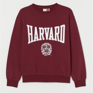 H&M Women’s XS Harvard Burgundy Crewneck Sweatshirt